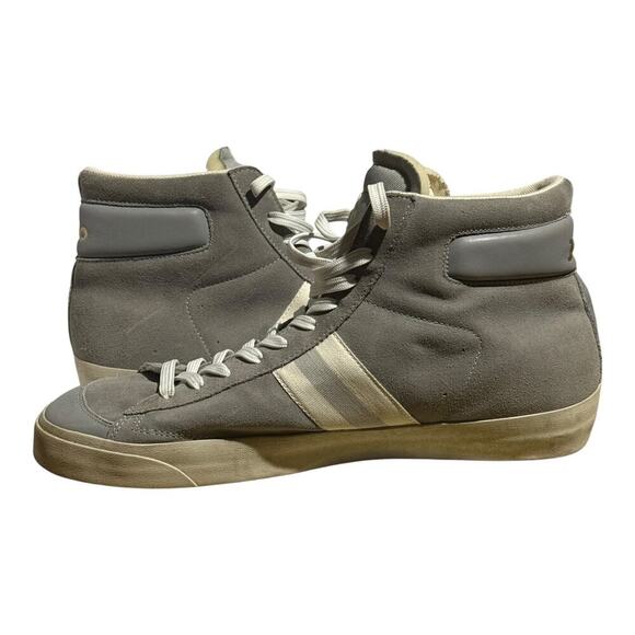 Polo Ralph Lauren Court Mid Gray Suede Sneakers Size 14 Streetwear Casual - Picture 7 of 9